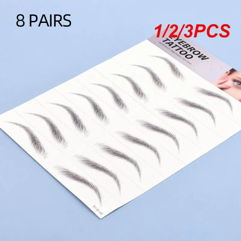 

1/2/3PCS Eyebrow Tattoo Sticker False Eyebrows Waterproof Long Lasting Eye Brows Stickers Makeup Cosmetics Maquillaje