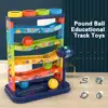 1 Set Creative Pound Ball Educational Track Toys ABS Children Knocking Toys Exercise Hand Strength Toddler Toys 4