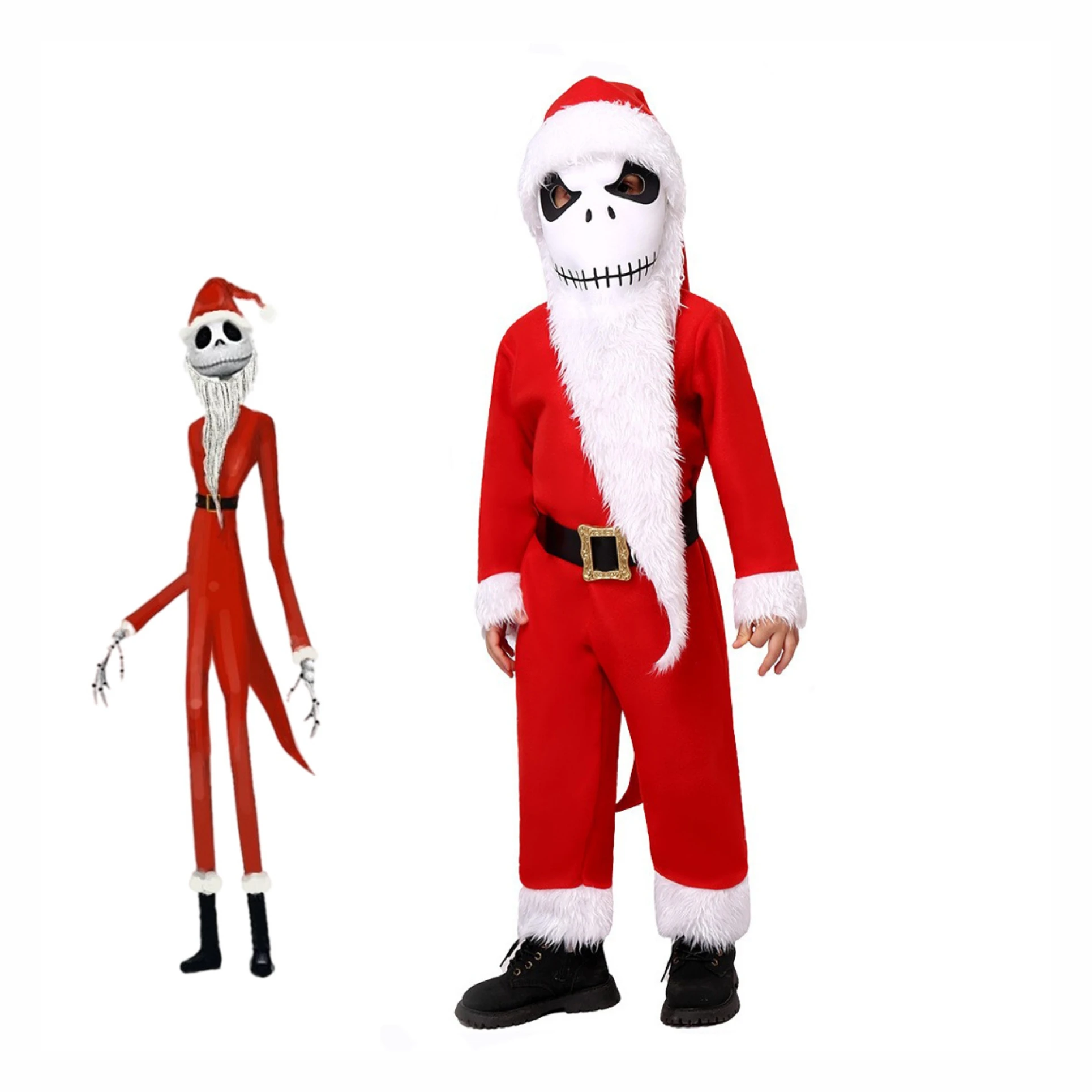 The Nightmare Before Christmas Jack Cos Suit Skeleton Jack Halloween Cosplay Stage Costume Party Performance Costume
