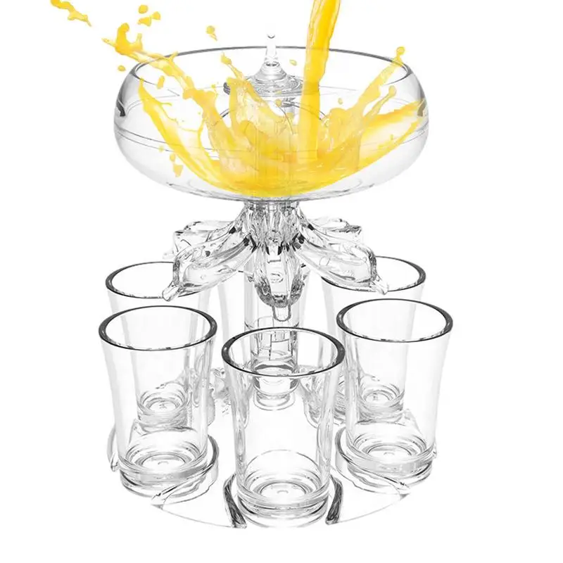 Shot Glasses Cocktail Bar Tools 6 Shot Glass Dispenser And Holder Filling Liquids Shots Festival Party Accessories Drinking