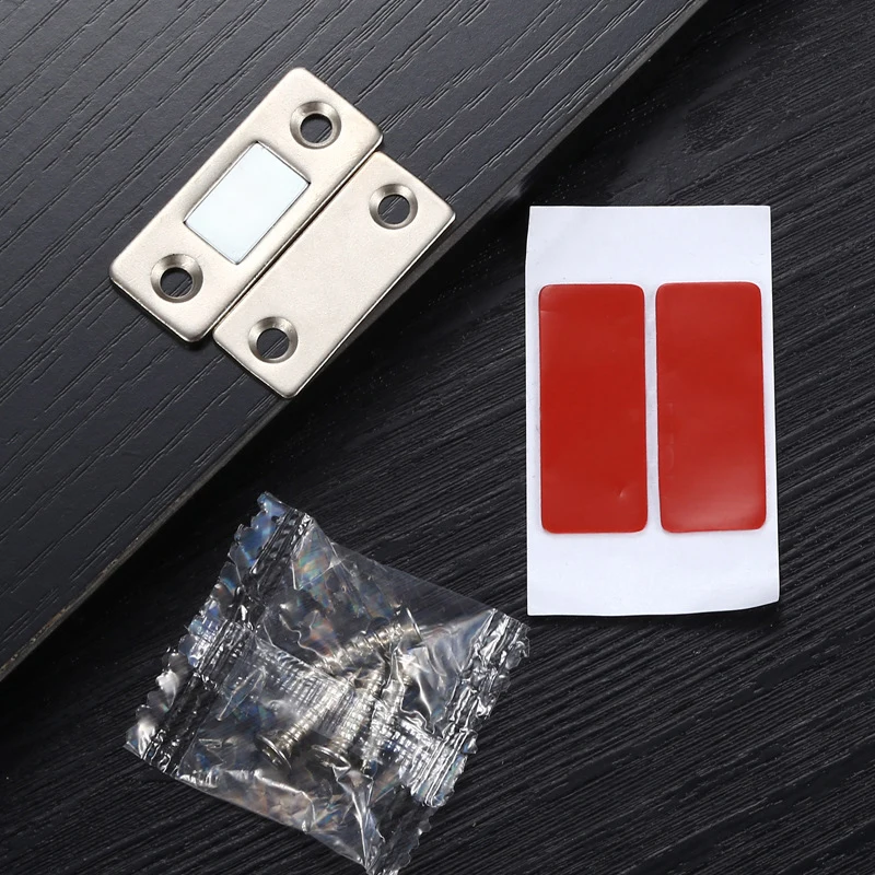 Magnetic cabinet catches door catches magnetic cabinet latches cabinet door latch 2pcs/Set Magnetic Cabinet Catches Magnet Door Stops Hidden Door Closer With Screw For Closet Cupboard Furniture Hardware