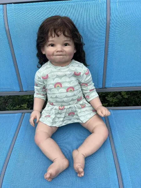 

FBBD Customized Limited Supply By Shanshan 28inch Reborn Baby Raya With Hand-Rooted Long Hair Already Finished Doll