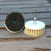 60mm Drill Power Disc Brush Bristles Wool for Leather Plastic Wooden Furniture Car Interiors Cleaning Polishing Scrub with Pole 3