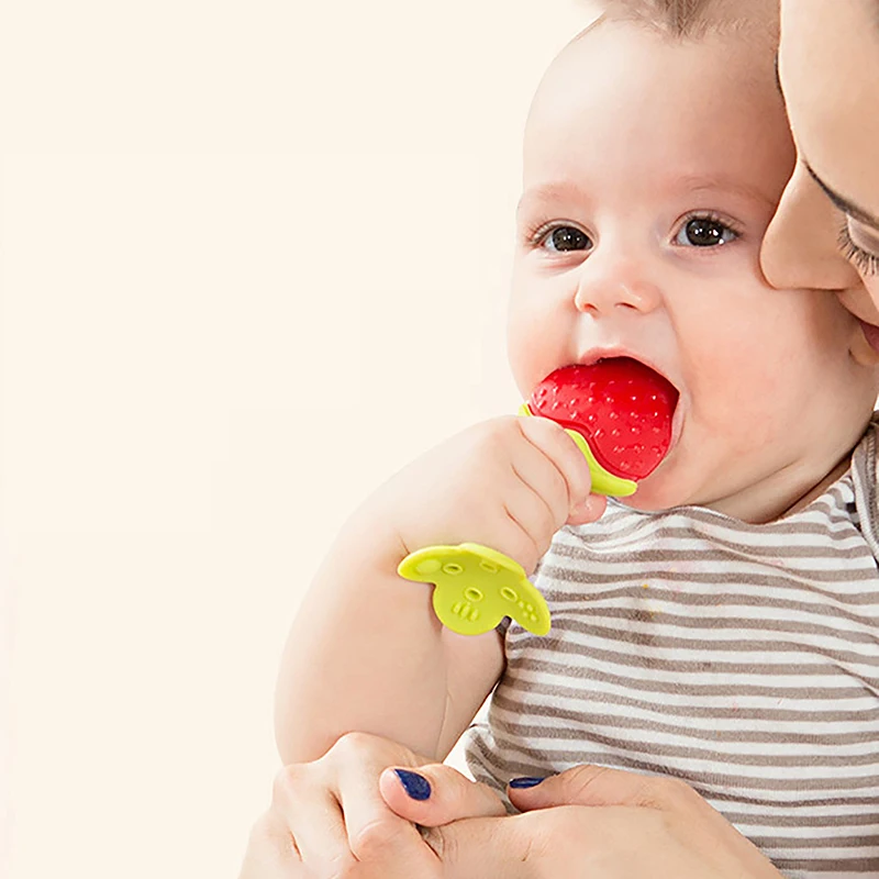 

1Pc Baby Silicone Teether BPA Free Cartoon Truit Teething Necklace Pendant Nursing Teeth Gift Baby Silicone Teether