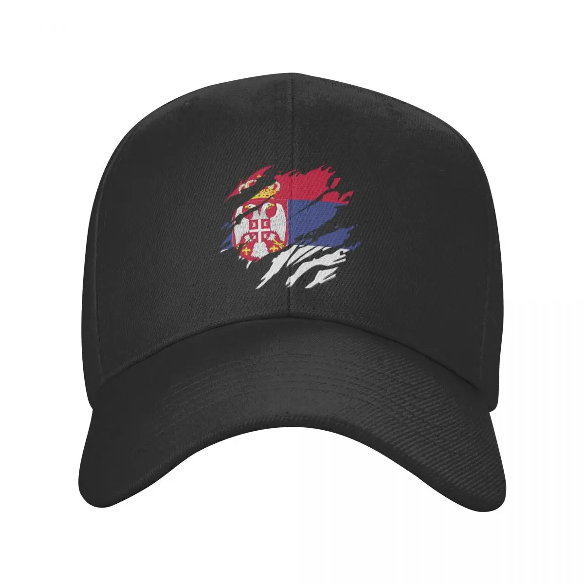 

Personalized Serbia Flag Scratch Baseball Cap Hip Hop Men Women's Adjustable Serbian Proud Dad Hat Autumn Snapback Caps