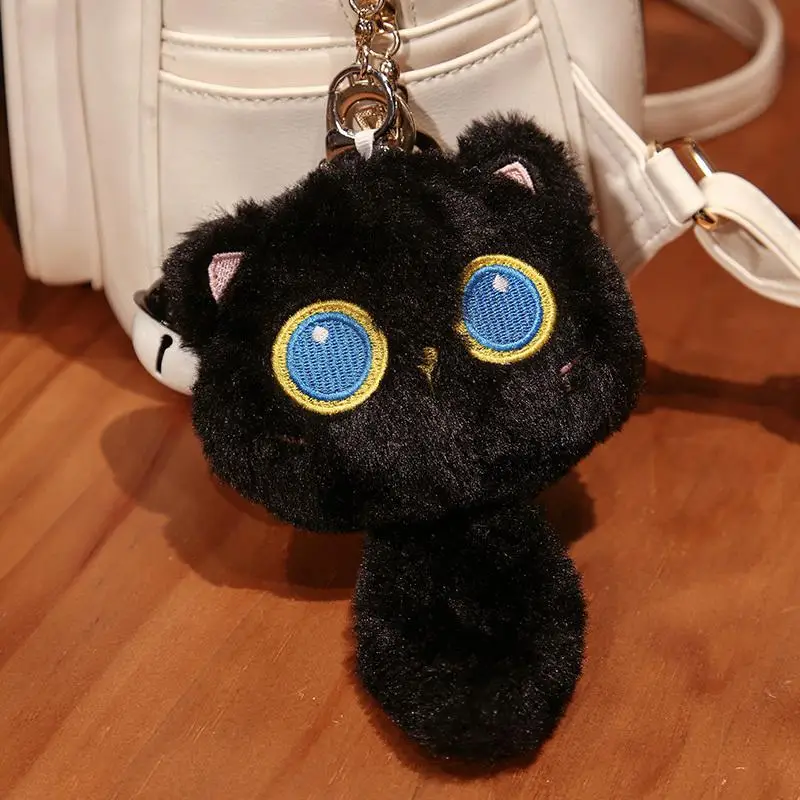 小さな女の子のための18cmの青い目のぬいぐるみ,猫のぬいぐるみ