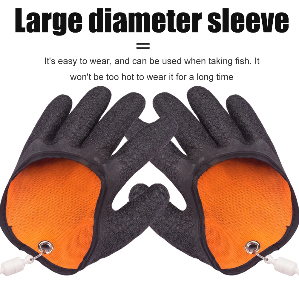 Breathable Fishing Glove Fish Equipment Fishing Gloves Magnetic Anti-slip Fisherman Catching Fish Glove Left Right Hand fishing gloves