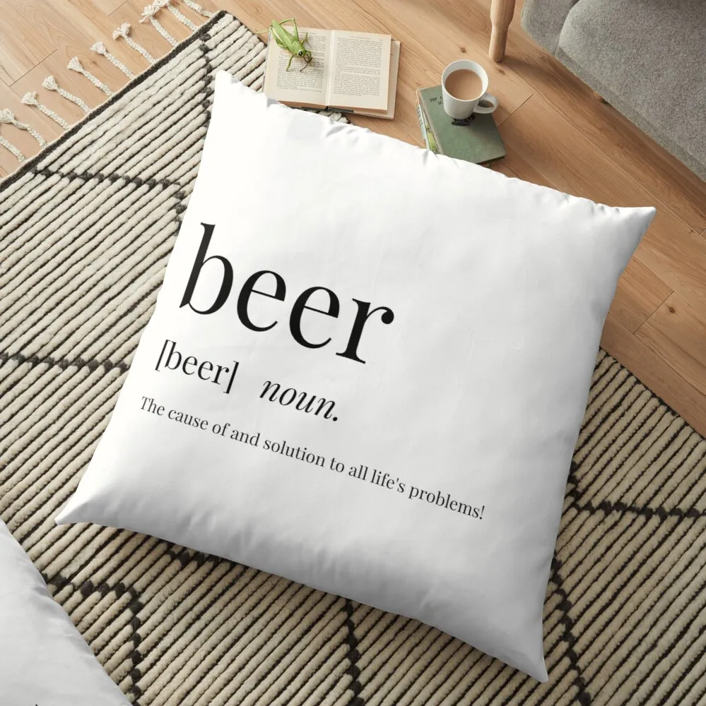

Beer Description Floor Pillow Couch Cushions