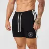 New Men's Shorts Jogger Gym Sports Fitness Cotton Striped Printed Casual Shorts Outdoor Running Basketball Shorts Training Pants 1