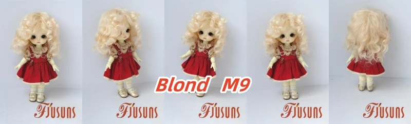 Messy Baby Curly  Soft Wave Mohair BJD Wigs  JD738  1/12 1/8 1/6 1/4 1/3 OB11 YOSD MSD SD DOD Nature Curly Doll Hair