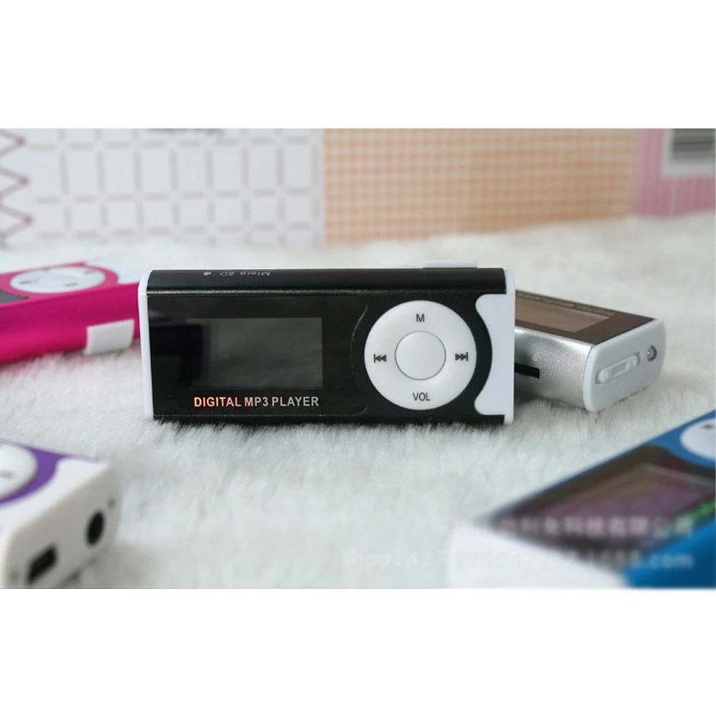 음악 MP3 플레이어 OLED 스크린 디스플레이 충전식 음악 재생 휴대용 장치, 손전등 실버