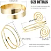 Alloy Spiral Armband Upper Arm Cuff Armlet Bangle Bracelet Egyptian Costume Accessory for Women Gold Silver Color 6