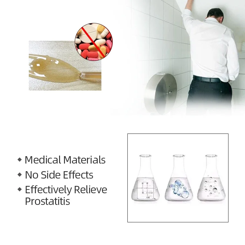 Urologic Prostatic Medical Cold Compress Gel Medicine Treatment Prostate Antibacterial Plaster Cure Prostatitis Herbal Medicine