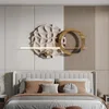 Italian Light Luxury Metal Wall Decoration Home Living Room Wrought Iron Wall Decor Creative Bedroom Bedside Hanging Decoration 3