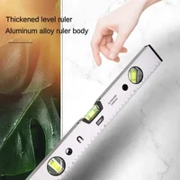 Spirit Level Magnetic Torpedo Level Tool with 3 Vials Aluminum Shockproof Bubble Level High Visibility Durable Measuring Leveler 5