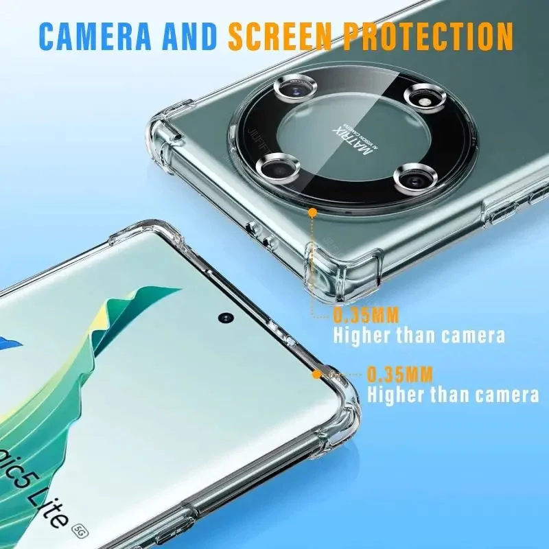 Airbag Shockproof Transparent Silicone Phone Case - Soft TPU Protection