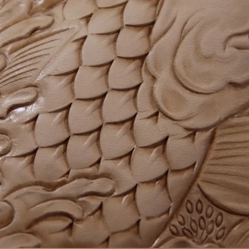 Fish Scale Pattern Fishskin Dragon Scale Design Leather Carving Stamp Vegetable Tanned Leather Engraving Printing Puncher