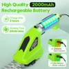 2 in 1 Cordless Grass Shear 2000mAh Battery Handheld Hedge Trimmer 7.2V Electric Grass Cutter Rechargeable Garden Pruning Shears 5