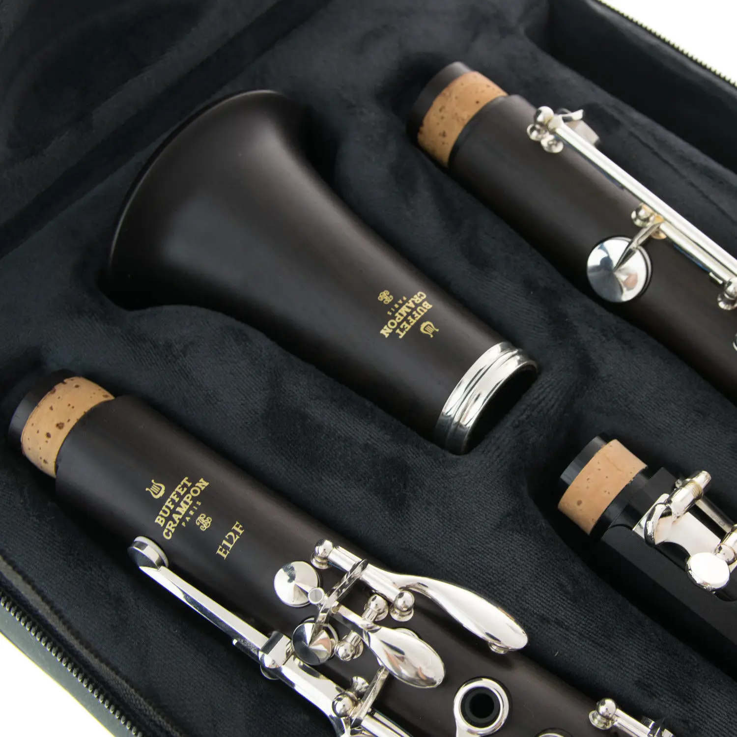 De Xin Professional Bb Clarinet E12F Ebony Wood Clarinets Nickel Silver Key Musical Instruments Case Mouthpiece Reeds