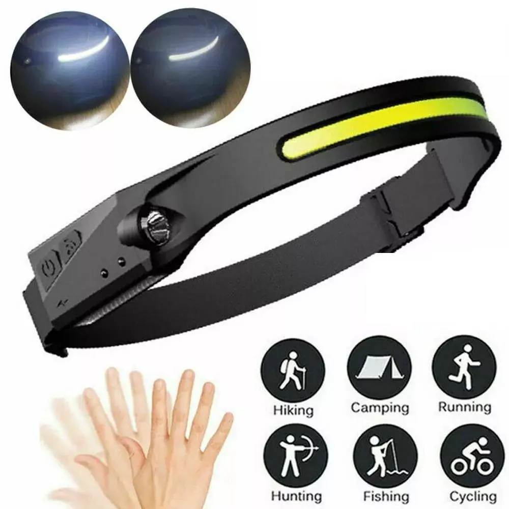 Head Flashlight Othemo 230 Head-mounted LED Headlamp Rechargeable Super Bright Night Fishing Outdoors COB Headlamp