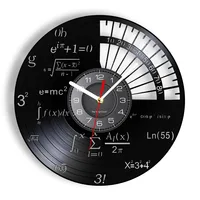 Science Decor Math Equation Wall Clock Algebra Geometry Vinyl Record Wall Clock Math Formula Decorative Wall Watch Teachers Gift 1
