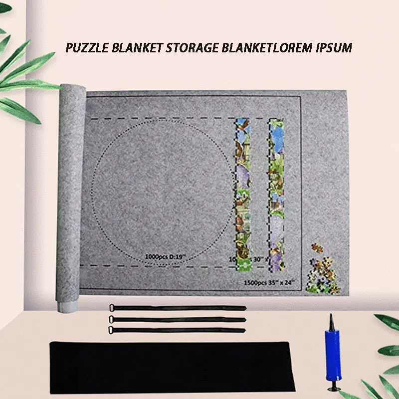 Jigsaw Puzzles Puzzles Mat Jigsaw Roll Felt Mat Play mat Blanket For Up to 3000 Pieces Accessories Portable Travel Storage bag