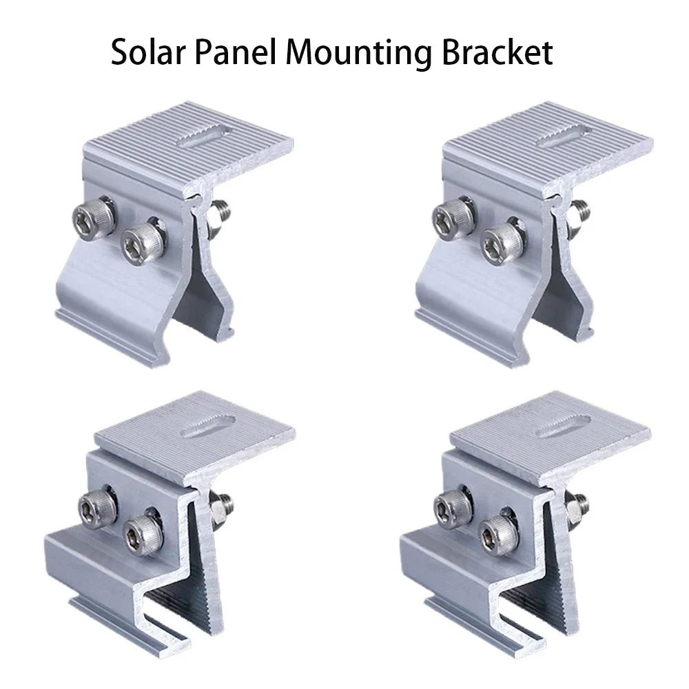 4 pcs Solar Panel Bracket Roof Mounting Fixing Clamp Photovoltaic PV Bracket Clips Solar Panel Mounting Clips House RV Boat