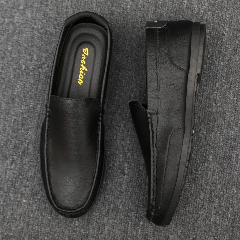 

Men's Casual Leather Shoes Male Loafers Comfort Flats 2024Branded Designer Slip on Soft sole Driving Shoes Breathable Moccasins