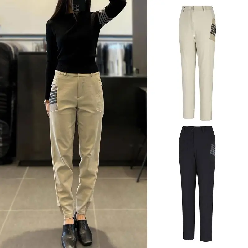 AMAZINGCRE New Women's Golf Clothing Fashion Sports Casual Thin Skinny Temperament Tooling Pants