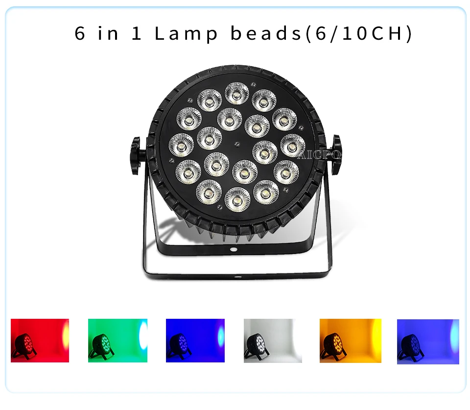 18x12W RGBW/18x18W RGBWA UV LED Aluminium Par Licht DMX512 Steuerung Bühne licht Professionelle DJ Disco Ausrüstung Par Licht – Detail 4