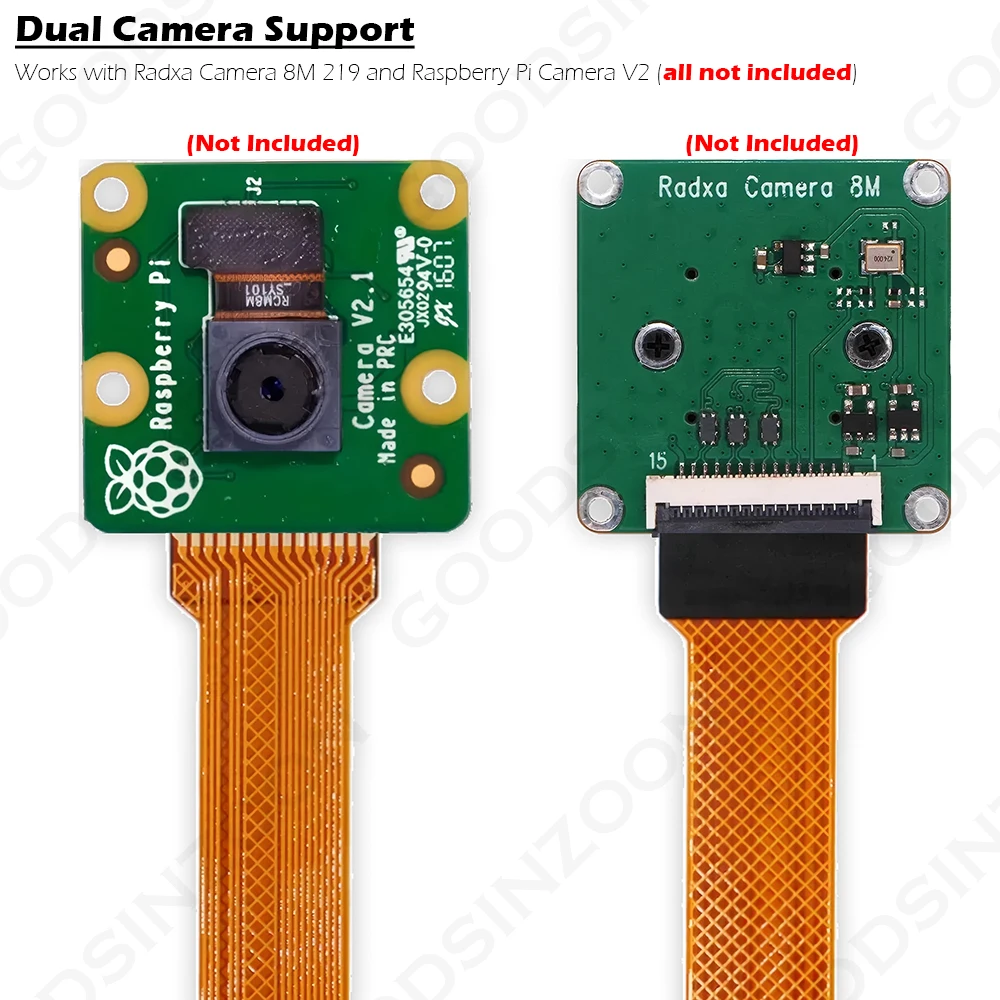 Radxa 22P 0.5mm - 15P 1.0mm FPC 어댑터 케이블 ? Radxa Zero 3W/3E용, Radxa 8M 219 및 Raspberry Pi 카메라 지원(카메라는 포함되어 있지 않음)