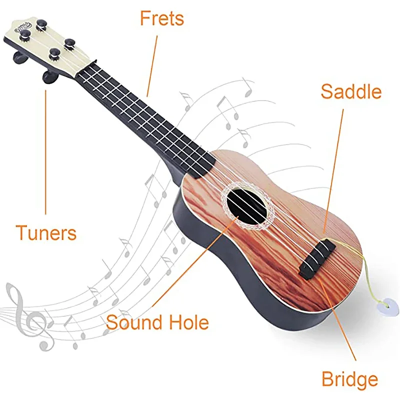 Musical Instrument Mini 4 String Classical Ukulele Guitar Toy For Children Beginners