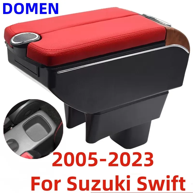 

Новый ящик для хранения для Suzuki Swift подлокотник коробка внутренние детали для автомобиля с выдвижным отверстием для чашки большое пространство двухслойный USB