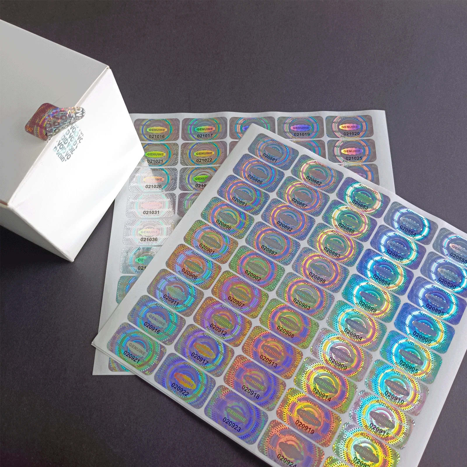 Security Sealing Stickers 3x1.7cm hologram tamper evident sticker Origina GENUINE Warranty Void with Unique Serial Number