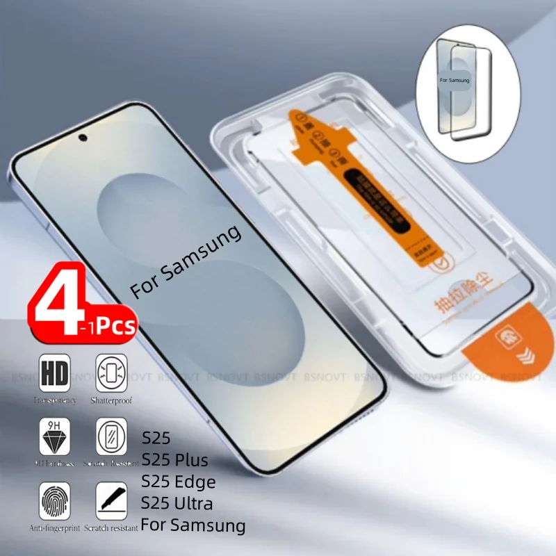 Premium Tempered Glass Screen Protector for Samsung Galaxy S25 - Easy Full Glue HD 9H Durability, Available in Multi-Pack Options