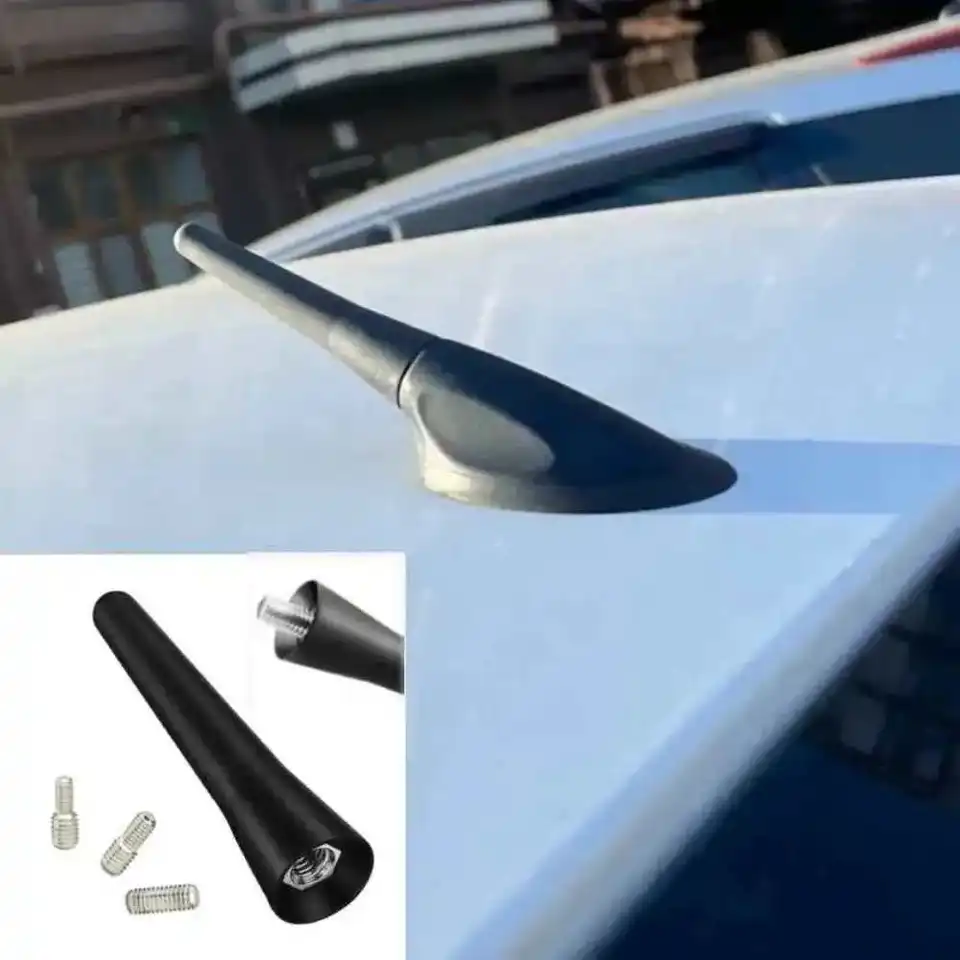 Brussel Antenna per auto autoadesiva universale a forma di pinna di squalo radio FM segnale antenna Trim Auto segnale radio antenna base rossa