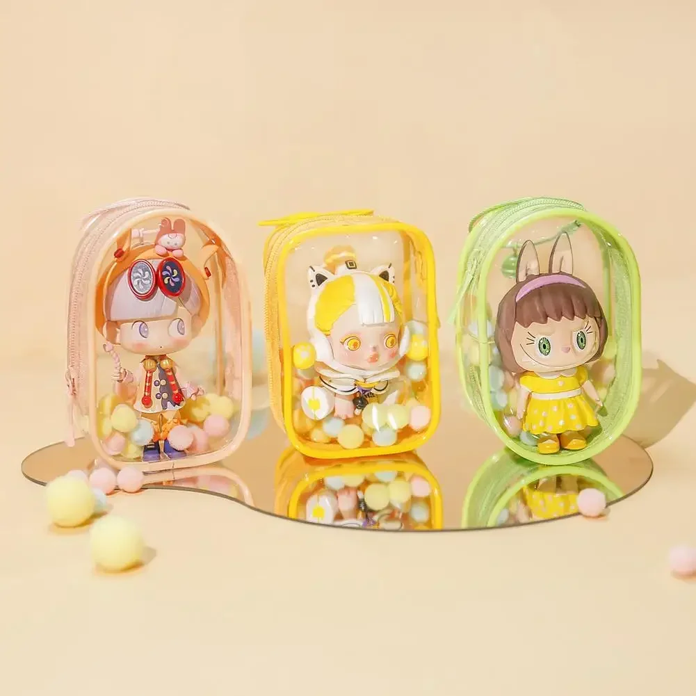 Verdicken PVC Transparent Mystery Box Lagerung Fall Schlüsselbund Tasche Lagerung Beutel Organizer Box Klassische Puppe Tasche Schlüsselbund Brieftasche – Detail 3