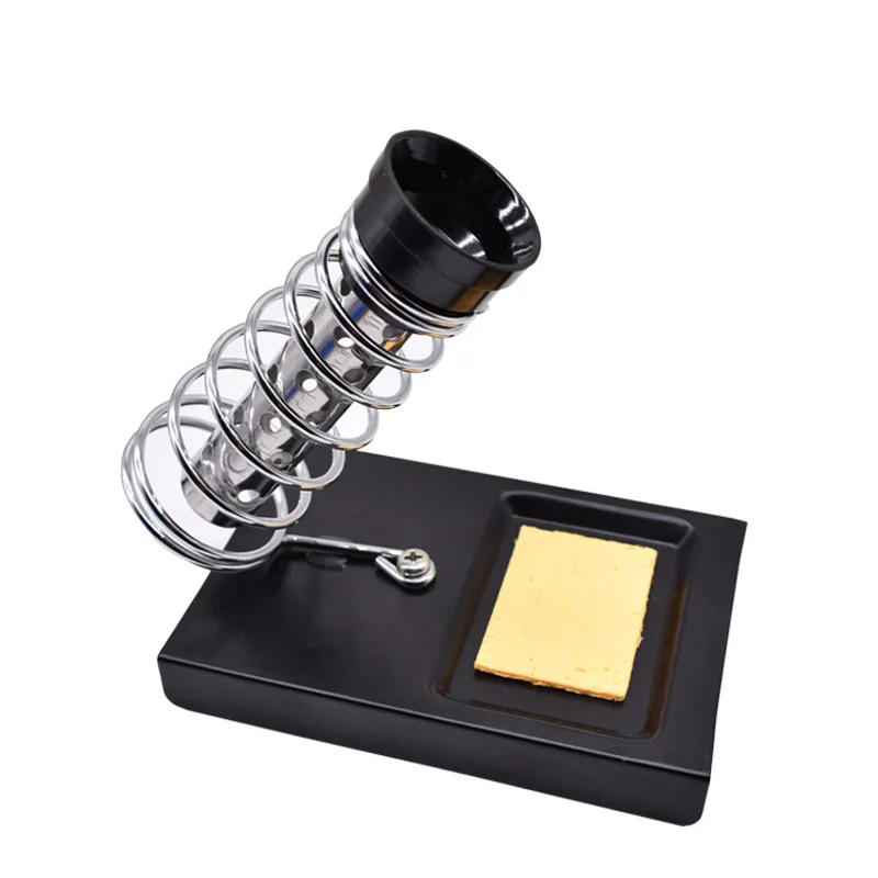 Double Tube Spring Soldering Iron Stand Holder with 5pcs Sponges for Electric High Temperature Resistance Welding Accessories