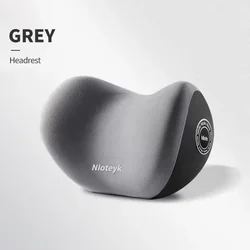 Ergonomic Memory Foam Car Neck and Lumbar Support Cushion Set (Gray pillow)