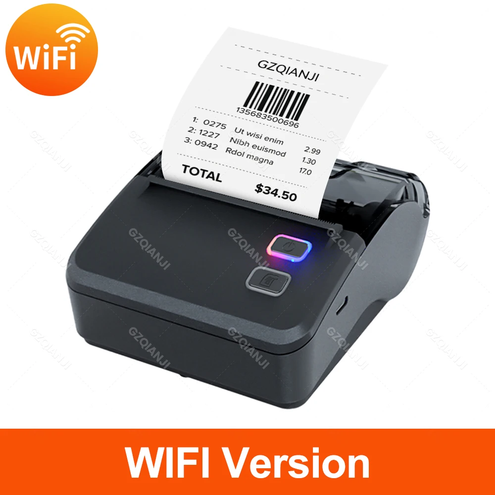 Mini 80mm Portable Thermal Printer With Bluetooth / WiFi / USB Interface  3inch Bill Ticket Receipt Printer Mobile Impresora - AliExpress