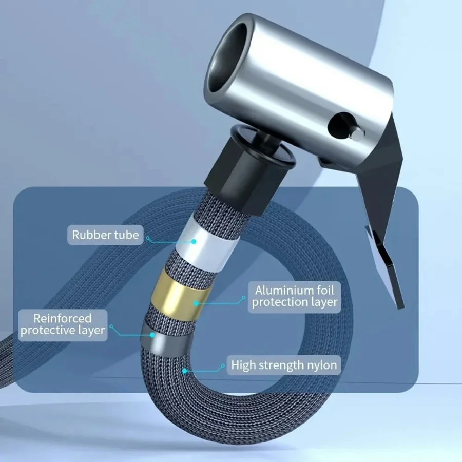 Smart Air Compressor LED Light 7.4/12V Car Tire Inflator 150PSI Portable Tyre Inflator Cordless Tire Pump for Motorcycle