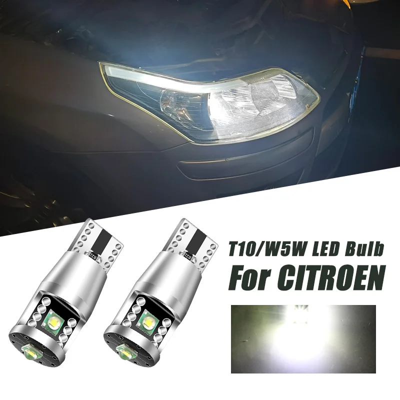 Lot De 2 Ampoules LED W5W (T10) Canbus - Blanc 6000K - Pour Veilleuses Renault Clio 4 - Neuf - Garantie 1 An