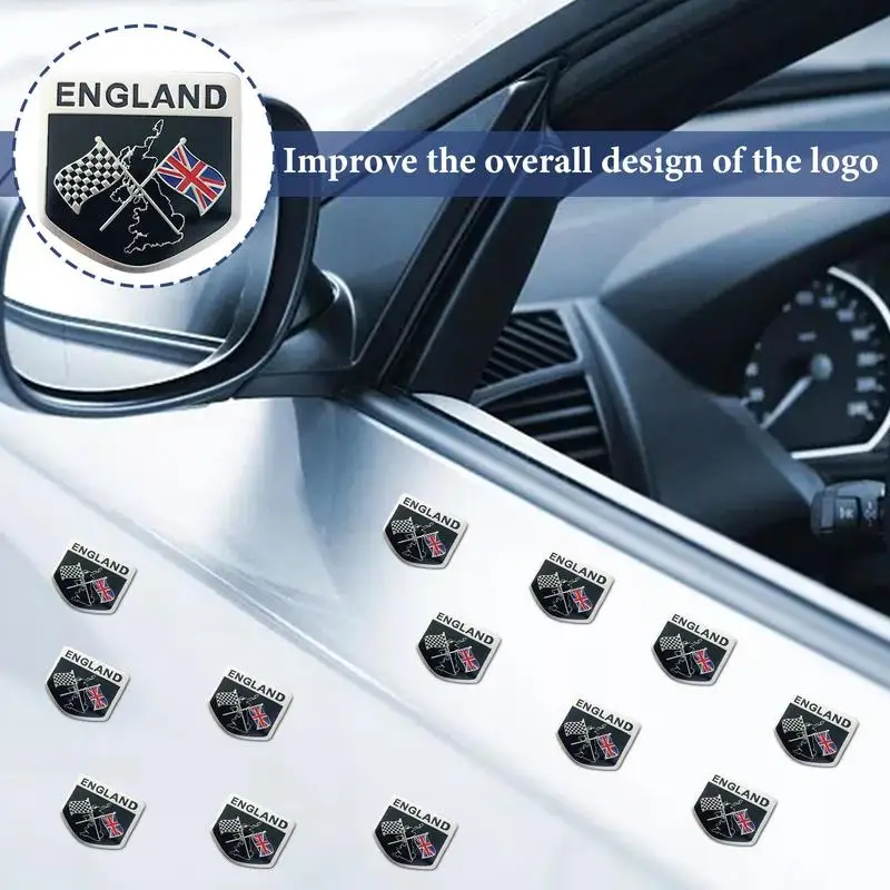 Union Jack Flag Car Emblem England United Kingdom Flag Metal Emblem Stickers Queen Memorial Party Props Emblem Decal Stickers 4