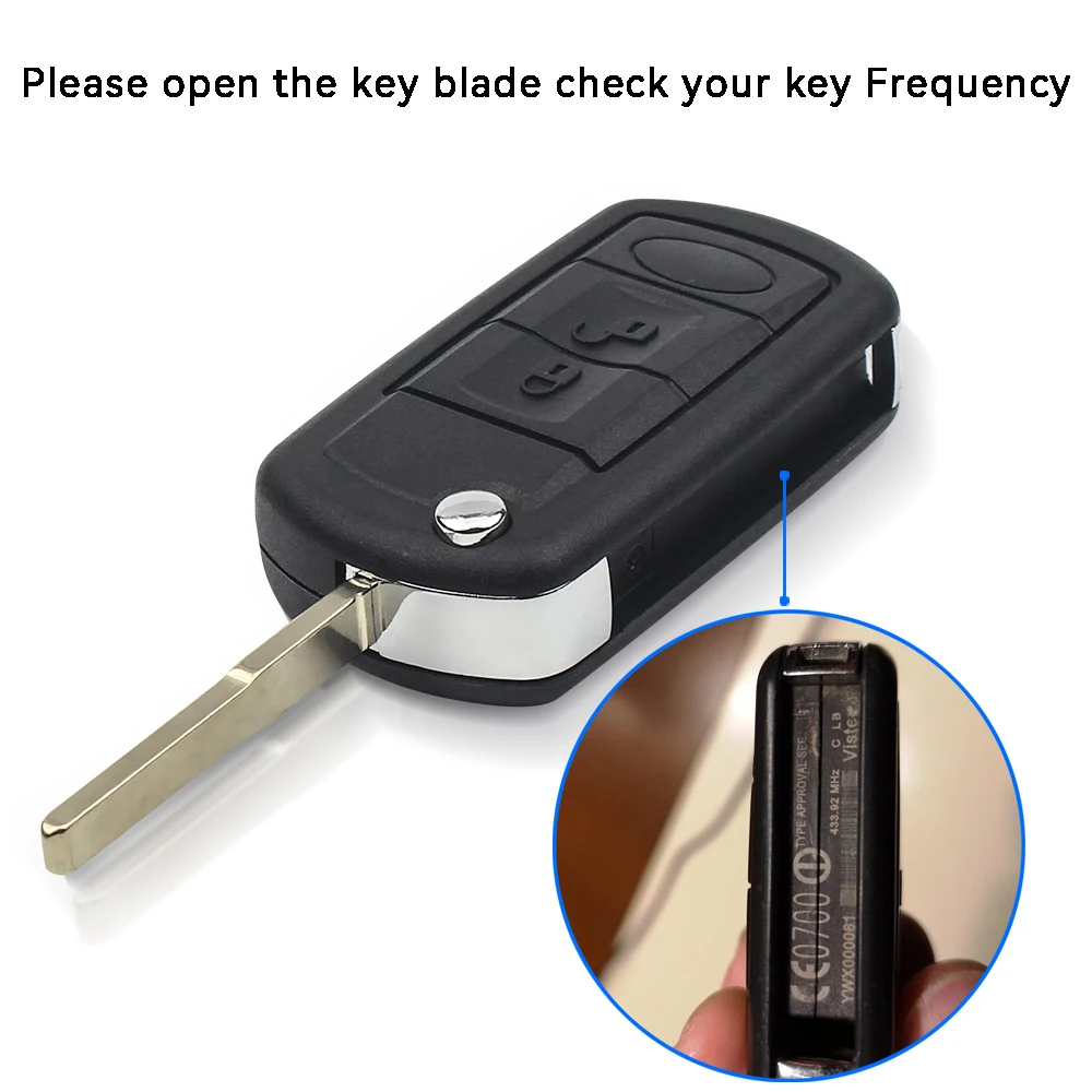 Car Remote Key HU101 Blade 433Mhz ID46 Chip Auto Smart Flip Blank Key for Land Rover LR3 Range Rover Sport Discovery