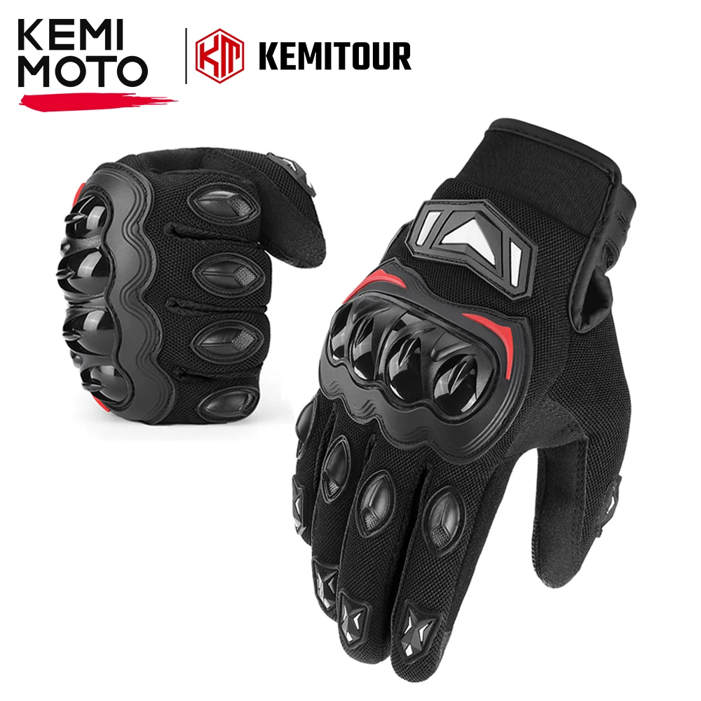 KEMIMOTO gants de moto d'été gants d'équitation CE joint écran tactile moto gants tactiques pour Dirt Bike Motocross ATV UTV