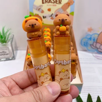 Gomma da cancellare per capibara simpatico cartone animato Gomma da cancellare per studenti Gomma da rossetto creativa Materiale scolastico Cancelleria per studenti Regali per premi per bambini