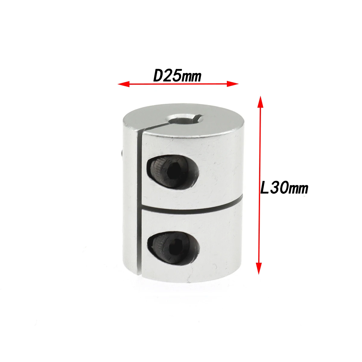 Rigid shaft coupler D25L30 clamp stepper servo motor coupling 3d printer parts 4/5/6/6.35/8/10/12 for creality cr10 ender-3 shaft coupler shaft connector rigid shaft coupler rigid flange coupling
