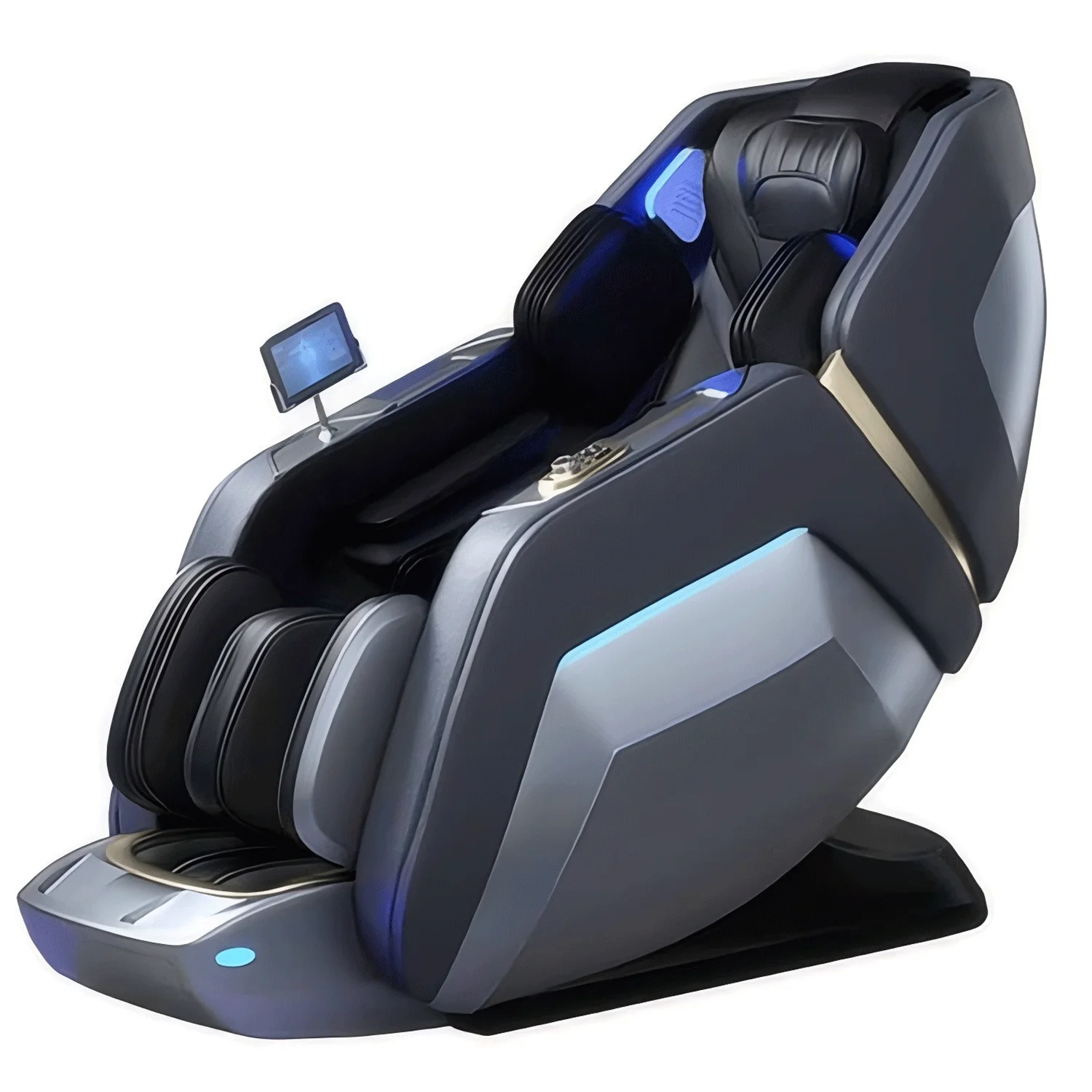 Massage Recliner Chair AI Voice Control Dual-Core Rollers Zero Gravity Heated Lumbar Support Full Body Kneading 4D Massage Chair 6