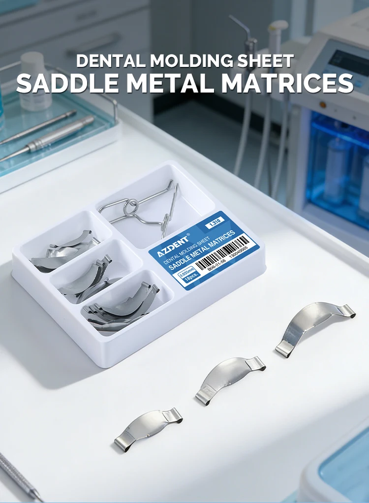 18 teile/satz Dental Matrix Band Metall Ring Werkzeuge NO1.310 Mundpflege Matrice Matrix Set Universal Kit AZDENT – Detail 1