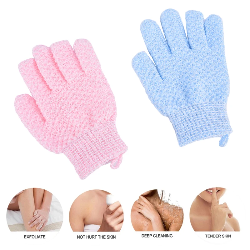 1pc Bath For Peeling Exfoliating Mitt Gloves For Shower Body Brush Fingers Towel Body Massage Sponge Wash Moisturizing SPA Foam 5